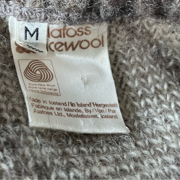 Vintage Alafoss Icewool Wool Grandpacore Crew Neck Sweater made In Iceland - Picture 6 of 6